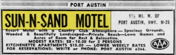 Sun-n-Sand Motel - 1963 Ad (newer photo)